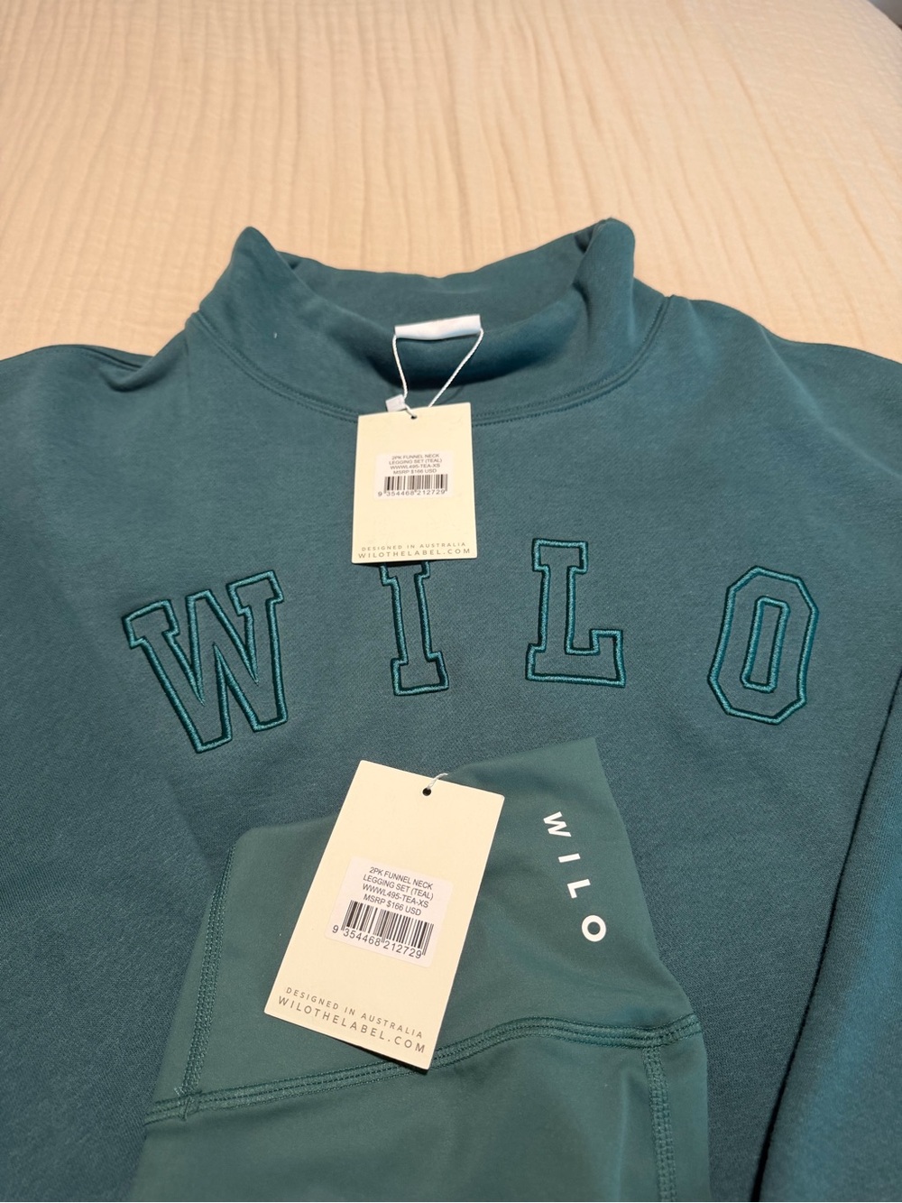 WILO the Label Teal Sweatshirt + Leggings 2pc Set | NWT | best price on Poshmark - Picture 3 of 9